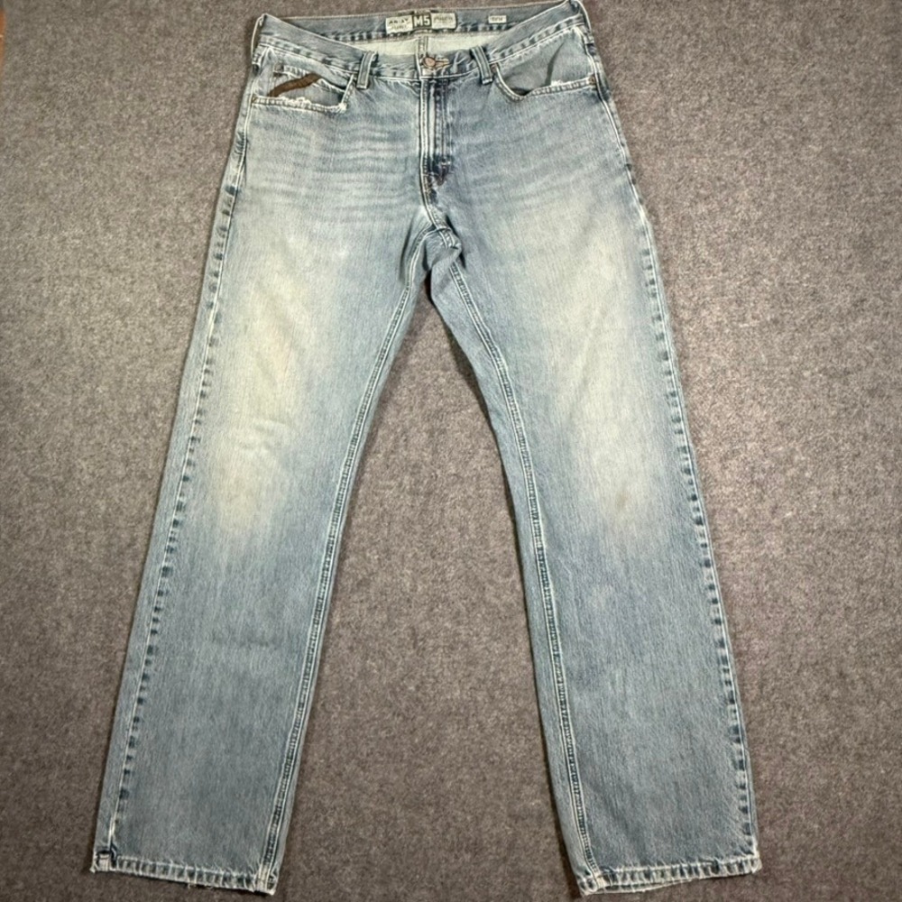 Ariat M5 Legacy Straight Leg Jeans Mens 33x34 Light Wash Blue Denim 100% Cotton